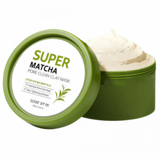 SOME BY MI - SUPER MATCHA PORE CLEAN CLAY MASK - Hloubkově čisticí pleťová maska s matcha pro zmenšení pórů 100 g