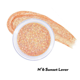 UNLEASHIA - GET LOOSE GLITTER GEL 06 SUNSET LOVER - Gelové třpytky na obličej a tělo 5 g