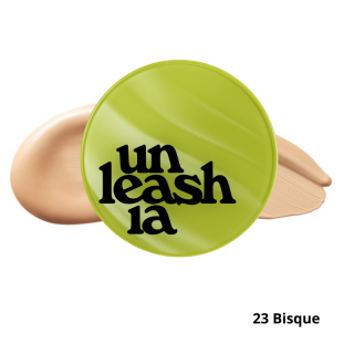 UNLEASHIA - VEGAN HEALTHY GREEN CUSHION SPF30/PA++  23 BISQUE - Saténový make-up s houbičkou  15 g