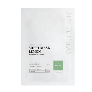 VILLAGE 11 FACTORY - ACTIVE CLEAN MASK LEMON - Osvěžující plátýnková maska s výtažkem z citronu 23g