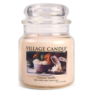 VILLAGE CANDLE - COCONUT VANILLA - Vonná svíčka Kokos a vanilka doba hoření 105 hodin 389 g