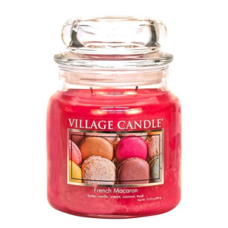 VILLAGE CANDLE - FRENCH MACARON - Vonná svíčka Francouzské makronky doba hoření 105 hodin 389 g