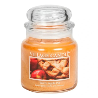 VILLAGE CANDLE - WARM APPLE PIE - Vonná svíčka Jablečný koláč doba hoření 105 hodin 389 g