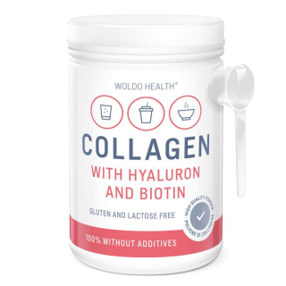 WOLDO HEALTH - COLLAGEN WITH HYALURON AND BIOTIN - Kolagen s kyselinou hyaluronovou 500g