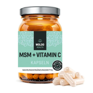 WOLDO HEALTH - MSM + VITAMIN C - MSM s Vitamínem C 180 kapslí