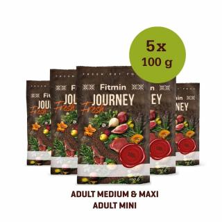 Balíček vzorků Fitmin Fresh Journey Mix - Mini a Medium & Maxi - 5 x 100 g