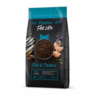 Fitmin For Life Fish And Chicken krmivo pro kočky 8 kg