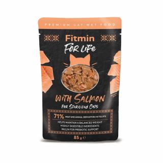 Fitmin For Life Lososová kapsička pro kastrované kočky 85 g