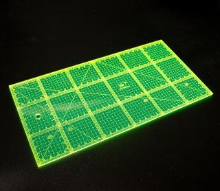 Patchworkové pravítko - 15x30 cm - fluo