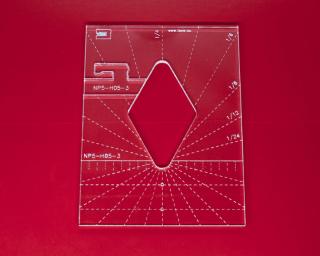 Quiltovací pravítko tvar diamant 3 inch NP5-H05-3