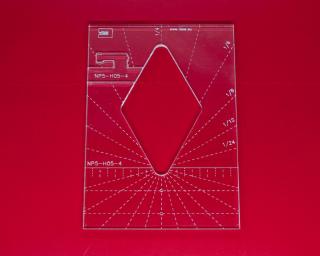Quiltovací pravítko tvar diamant 4 inch NP5-H05-4