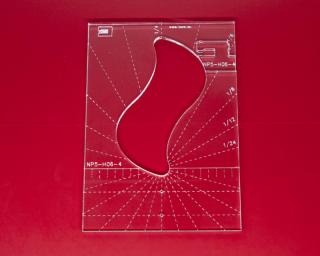 Quiltovací pravítko tvar esíčko 4 inch NP5-H06-4