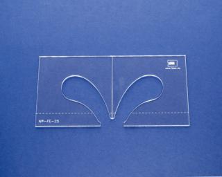 Quiltovací pravítko tvar pírka 2.5 inch NP-FE-25