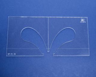 Quiltovací pravítko tvar pírka 3.5 inch NP-FE-35