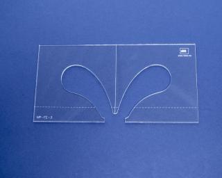 Quiltovací pravítko tvar pírka 3 inch NP-FE-3
