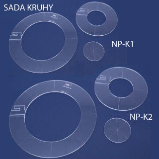 Sada quiltovacích pravítek kruhy - 6 ks