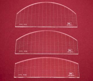 Sada quiltovacích pravítek oblouk - 3 ks (5 mm)
