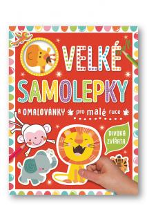 Velké samolepky a omalovánky pro malé ruce Divoká zvířata  Véronique Petit
