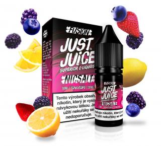 Fusion Berry Burst & Lemonade (Lesní ovoce s citronem) Just Juice Salt E-liquid 10ml Množství nikotinu: 20mg, Množství: 10ml