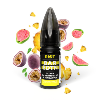 Guava Passionfruit Pineapple (Guava, marakuja a ananas) Riot BAR EDTN Salt E-liquid 10ml Množství nikotinu: 20mg, Množství: 10ml