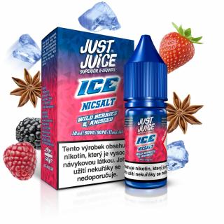 ICE Wild Berries & Aniseed (Ledové lesní ovoce s anýzem) Just Juice Salt E-liquid 10ml Množství nikotinu: 11mg, Množství: 10ml