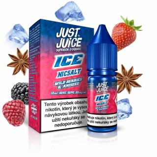 ICE Wild Berries & Aniseed (Ledové lesní ovoce s anýzem) Just Juice Salt E-liquid 10ml Množství nikotinu: 20mg, Množství: 10ml