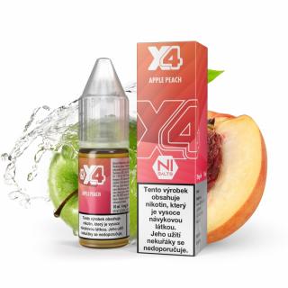 Jablko a broskev (Apple Peach) - X4 Bar Juice Salt 10ml Množství nikotinu: 20mg, Množství: 10ml
