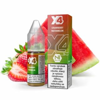 Jahoda a meloun (Strawberry Watermelon) - X4 Bar Juice Salt 10ml Množství nikotinu: 10mg, Množství: 10ml