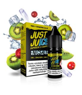 Kiwi & Cranberry On Ice (Ledové kiwi & brusinka) Just Juice Salt E-liquid 10ml Množství nikotinu: 11mg, Množství: 10ml