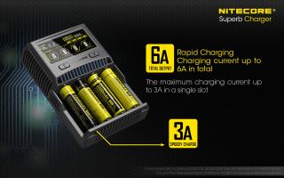 Nitecore SC4 rychlonabíječka čtyřslotová 6A