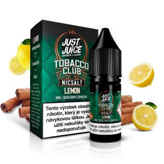 Tobacco Lemon (Tabák s citronem) Just Juice Salt E-liquid 10ml Množství nikotinu: 20mg, Množství: 10ml