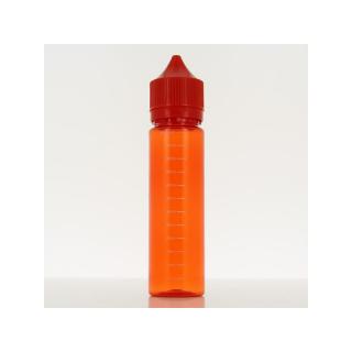 Úzká unicorn lahvička 60ml se špičkou a ryskou V2 - červená
