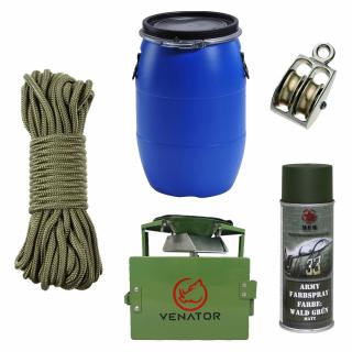 Sada krmný automat Venator + 50l sud + sprej + 15m lano + lanová kladka Varianta: Feed20L