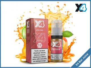Apple Peach (Jablko a broskev) - E-liquid X4 Bar Juice - 10 ml Intenzita nikotinu: 10 mg/ml