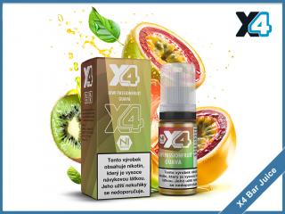 Kiwi Passionfruit Guava (Kiwi, marakuja a guava) - E-liquid X4 Bar Juice - 10 ml Intenzita nikotinu: 10 mg/ml