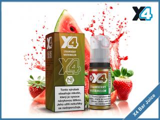 Strawberry Watermelon (Jahoda a meloun) - E-liquid X4 Bar Juice - 10 ml Intenzita nikotinu: 20 mg/ml