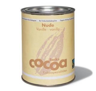 Becks Cocoa BIO rozpustná čokoláda NUDE s hořkou čokoládou a vanilkou - v plechovce 250g