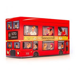 BIO London Bus - dárkový box obsahující 3 balení  černých porcovaných čajů SONNENTOR