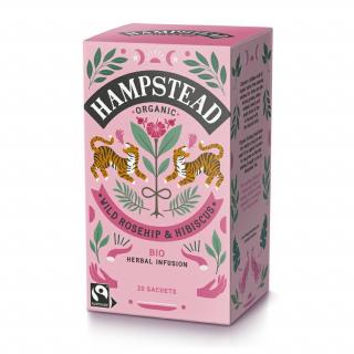 BIO šípkový čaj s ibiškem 20ks Hampstead Tea London