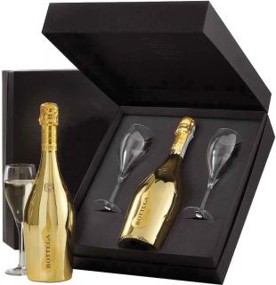 Bottega Gold Prosecco Spumante Brut DOC 11% 0,75l (dárkové balení 2 skleničky)