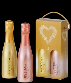 Bottega mini set Gold Prosecco + Rose Gold Pinot Nero, 2x0,2l