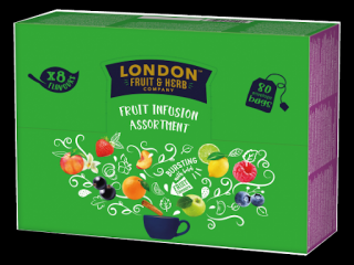 Čaj Retail Fruits Display - Směs ovocných čajů 80 sáčků London fruit and herbs