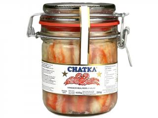 CHATKA Maso Kamčatského kraba, 60% maso z nohou/40% kousky z těla, 400g/250g SKLO