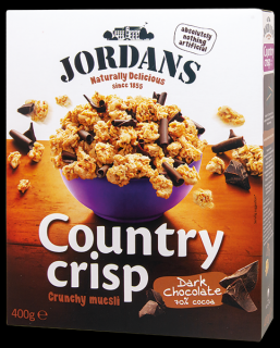Country Crisp Dark Chocolate - Cereálie s hořkou čokoládou 400g Jordans