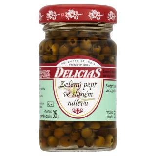 Delicias Pepř zelený ve slaném nálevu 50g