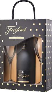 Freixenet Cava Cordon Negro Brut 750ml (dárkové balení 2 skleničky)