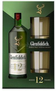 Glenfiddich 12y 40% 0,7 l (dárkové balení 2 skleničky)