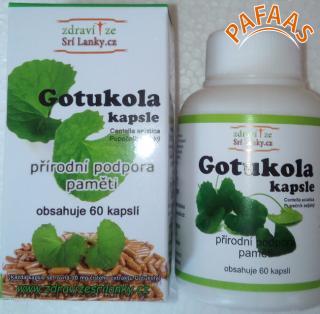 Gotukola - balení 60 kapslí Zdraví ze Srí Lanky