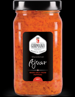 Gurmano Ajvar HOT pálivý - ve skle 490g