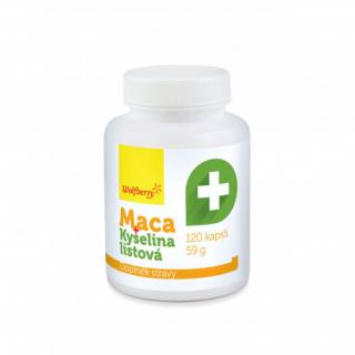 Maca extrakt a Kyselina listová - kapsle 120 ks/59 g Wolfberry minimální trvanlivost do 3/5/25